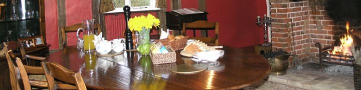 The Dining Room at Flindor Cottage, luxury boutique B&B, Suffolk